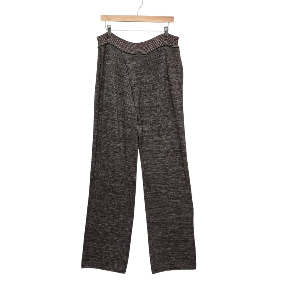 Bianca Saunders Metallic Knit Wide Leg Trousers Brown Multi Size Med High Rise